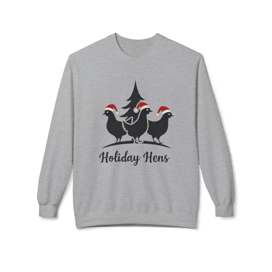Holiday Fleece Sweater With Hens Design For Cozy Comfort - Ocean State Styles