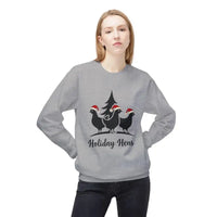 Holiday Fleece Sweater With Hens Design For Cozy Comfort - Ocean State Styles