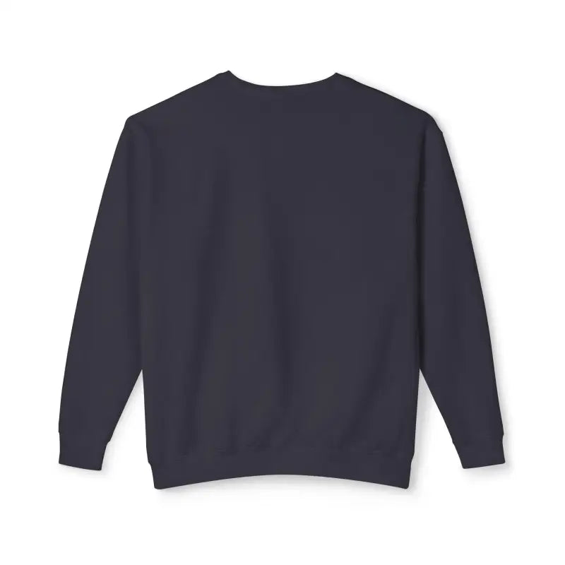 Dark blue Home Sweet Home unisex lightweight crewneck sweatshirt displayed elegantly