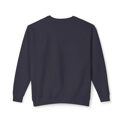 Dark blue Home Sweet Home unisex lightweight crewneck sweatshirt displayed elegantly
