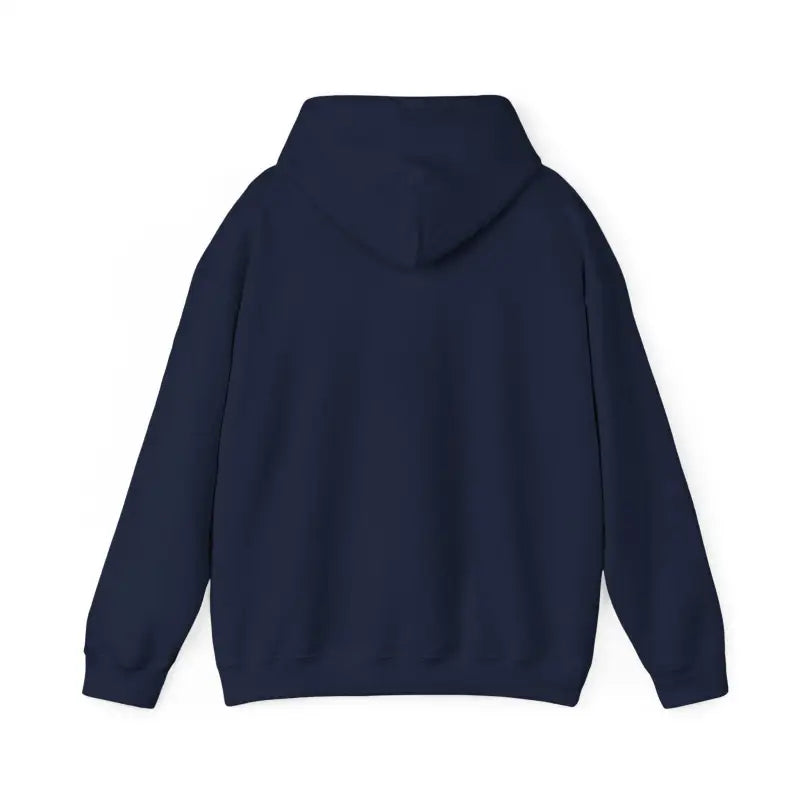 Navy blue Homeowners Unisex Hooded Sweatshirt displayed on a white background