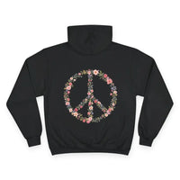 Hooded Sweatshirt Collection with Floral Peace Sign Accent - Ocean State Styles