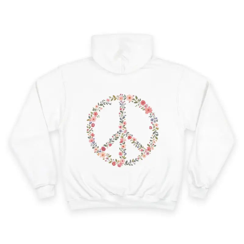 Hooded Sweatshirt Collection with Floral Peace Sign Accent - Ocean State Styles