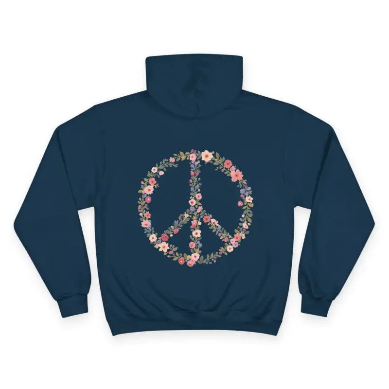 Hooded Sweatshirt Collection with Floral Peace Sign Accent - Ocean State Styles