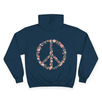 Hooded Sweatshirt Collection with Floral Peace Sign Accent - Ocean State Styles