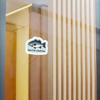 Humorous Bass Fishing Sticker for Refrigerator featuring a detailed Bass fish design