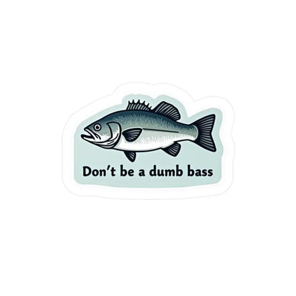 Humorous Bass Fishing Sticker for Refrigerator featuring a funny message and vibrant design
