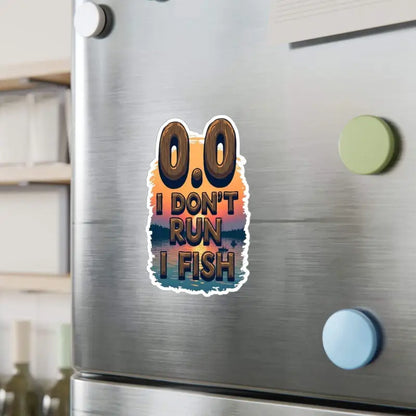 Fishing-themed refrigerator magnet from I Don’t Run I Fish Sticker collection