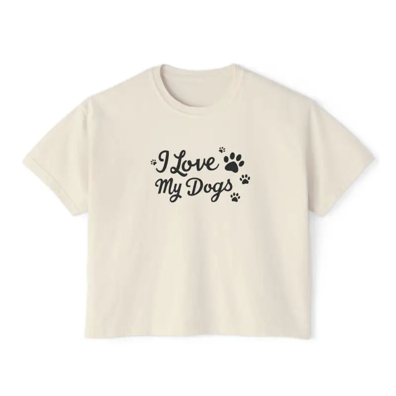 I Love My Dogs Boxy Tee for Women Charming Graphic Tee for Dog Lovers - Ocean State Styles