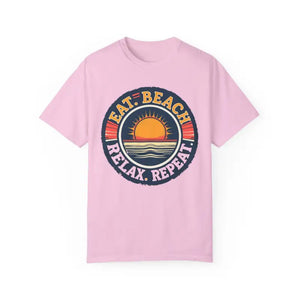Island Reef Unisex Garment Dyed Eat Beach Relax Repeat Tee - Ocean State Styles