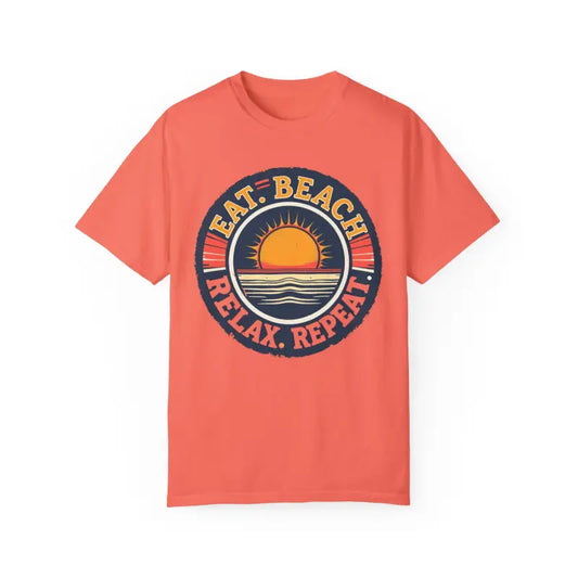 Island Reef Unisex Garment Dyed Eat Beach Relax Repeat Tee - Ocean State Styles