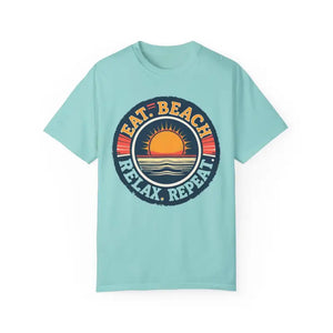 Island Reef Unisex Garment Dyed Eat Beach Relax Repeat Tee - Ocean State Styles
