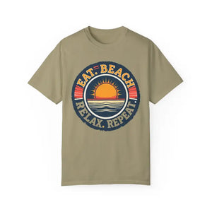 Island Reef Unisex Garment Dyed Eat Beach Relax Repeat Tee - Ocean State Styles