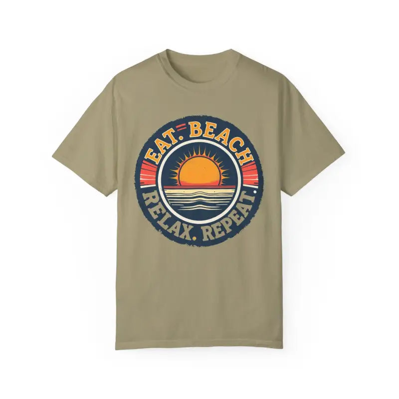 Island Reef Unisex Garment Dyed Eat Beach Relax Repeat Tee - Ocean State Styles