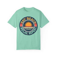 Island Reef Unisex Garment Dyed Eat Beach Relax Repeat Tee - Ocean State Styles