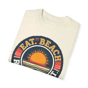 Island Reef Unisex Garment Dyed Eat Beach Relax Repeat Tee - Ocean State Styles
