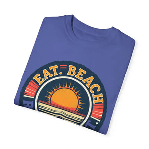 Island Reef Unisex Garment Dyed Eat Beach Relax Repeat Tee - Ocean State Styles