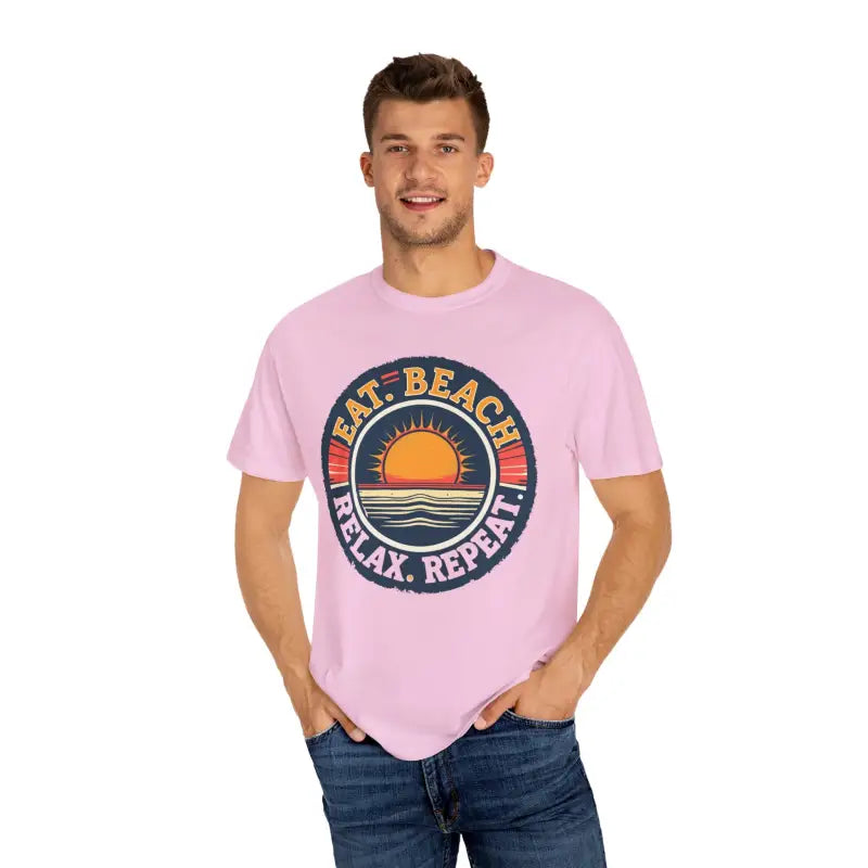 Island Reef Unisex Garment Dyed Eat Beach Relax Repeat Tee - Ocean State Styles