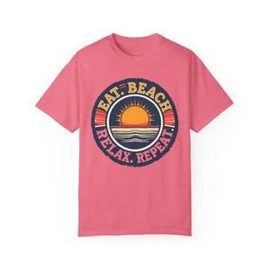Island Reef Unisex Garment Dyed Eat Beach Relax Repeat Tee - Ocean State Styles