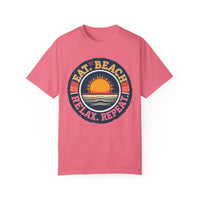 Island Reef Unisex Garment Dyed Eat Beach Relax Repeat Tee - Ocean State Styles