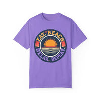 Island Reef Unisex Garment Dyed Eat Beach Relax Repeat Tee - Ocean State Styles