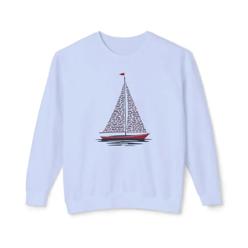 Ivory Sailboat Crewneck Sweatshirt for Nautical Lovers - Ocean State Styles