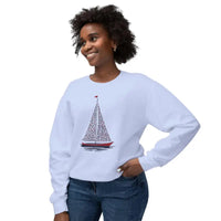 Ivory Sailboat Crewneck Sweatshirt for Nautical Lovers - Ocean State Styles