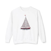 Ivory Sailboat Crewneck Sweatshirt for Nautical Lovers - Ocean State Styles