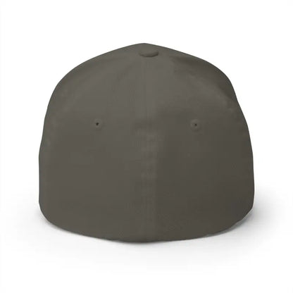 Gray fitted baseball cap featuring Narragansett Rhode Island embroidery for a stylish look