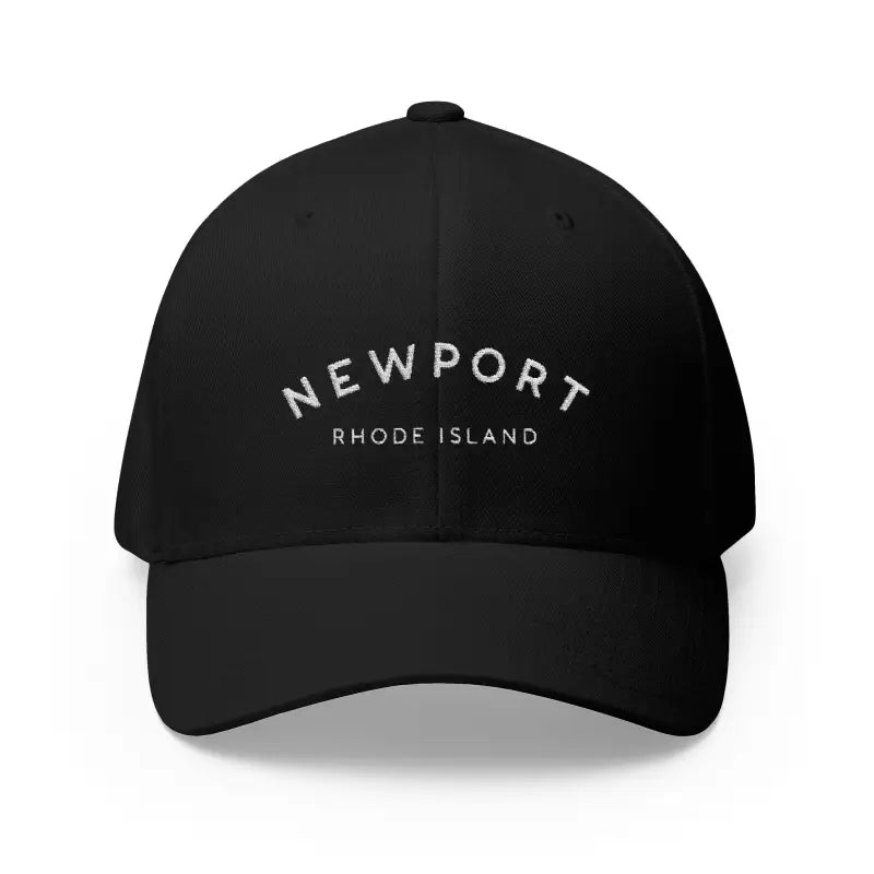 Newport Rhode Island Embroidered Baseball Caps in Khaki Gray and Dark Blue - Ocean State Styles