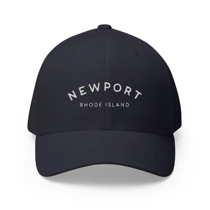 Newport Rhode Island Embroidered Baseball Caps in Khaki Gray and Dark Blue - Ocean State Styles