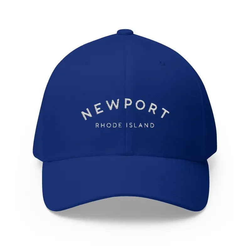 Newport Rhode Island Embroidered Baseball Caps in Khaki Gray and Dark Blue - Ocean State Styles