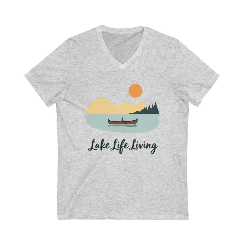 Lake Life V Neck T Shirt for Stylish Lakeside Living - Ocean State Styles