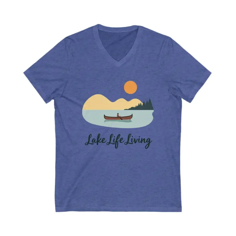 Lake Life V Neck T Shirt for Stylish Lakeside Living - Ocean State Styles