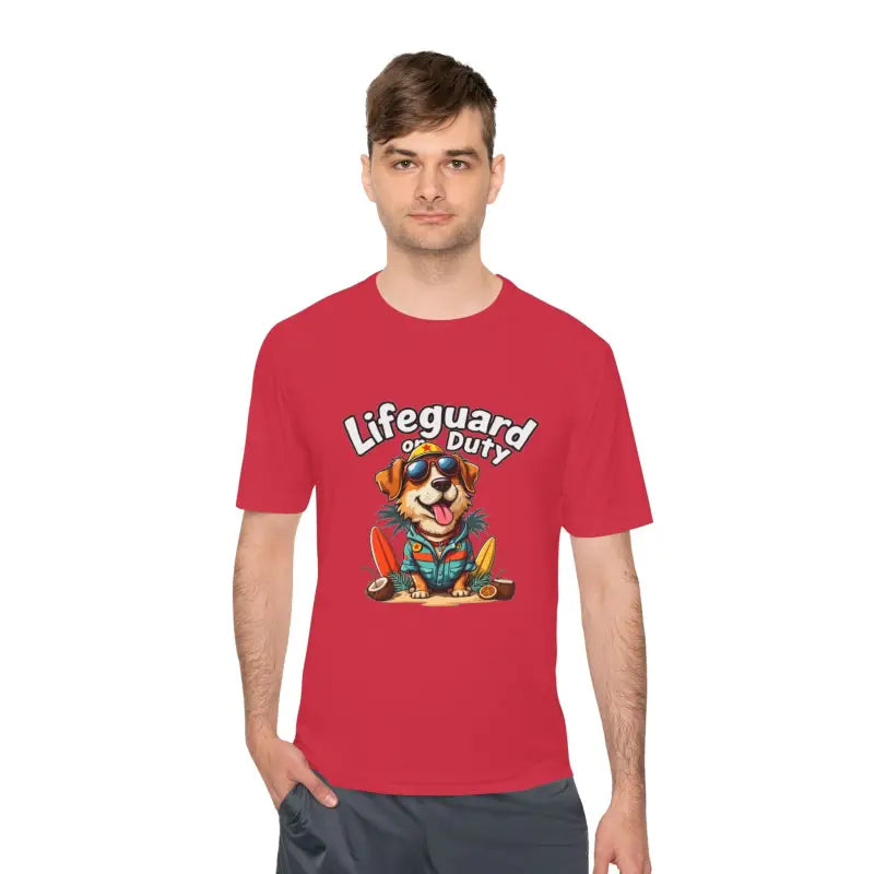 Lifeguard Dog Graphic T Shirt Collection Unisex Moisture Wicking Tee - Ocean State Styles