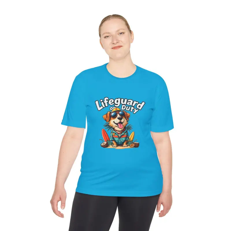 Lifeguard Dog Graphic T Shirt Collection Unisex Moisture Wicking Tee - Ocean State Styles