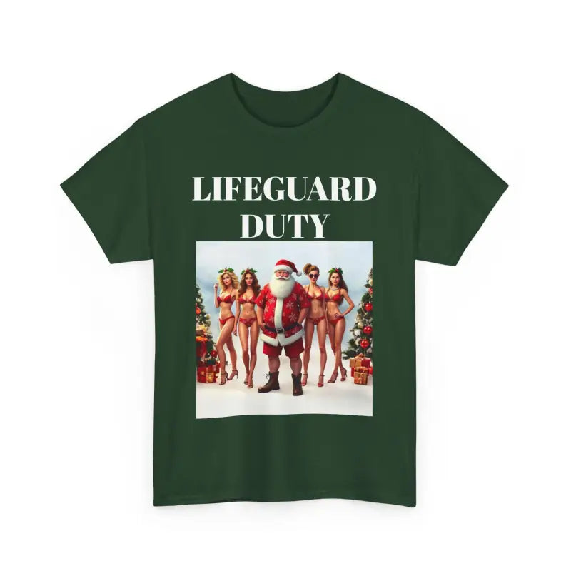 Lifeguard Santa Unisex Tee for Beach Christmas Fun - Ocean State Styles