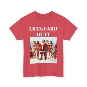 Lifeguard Santa Unisex Tee for Beach Christmas Fun - Ocean State Styles
