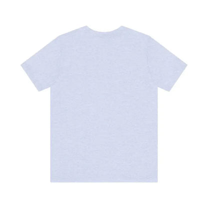 Light Blue and Beige Beach Life Tee for Ocean Lovers displayed on a product stand