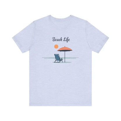 Light blue t-shirt from the Light Blue and Beige Beach Life Tee for Ocean Lovers collection