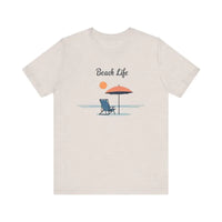 Light Blue and Beige Beach Life Tee Shirt for Ocean Lovers - Ocean State Styles