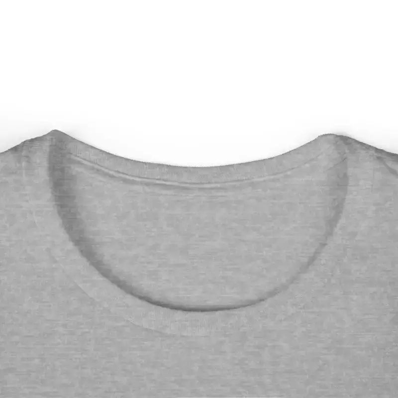 Heather gray crew neck t-shirt with ribbed neckline and short sleeves
