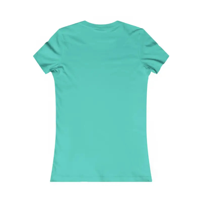 Plain teal short-sleeved women’s T-shirt from Made with Love collection