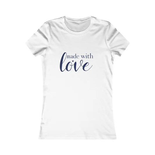 Light yellow fitted women’s short sleeve T shirt from Made with Love collection