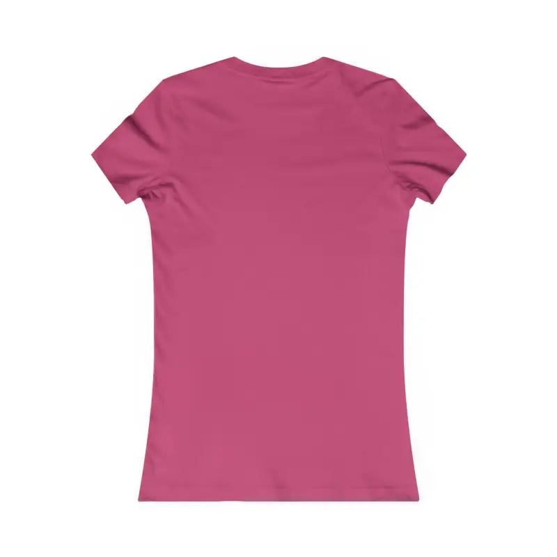 Plain deep pink short-sleeved women’s T-shirt from Made with Love collection