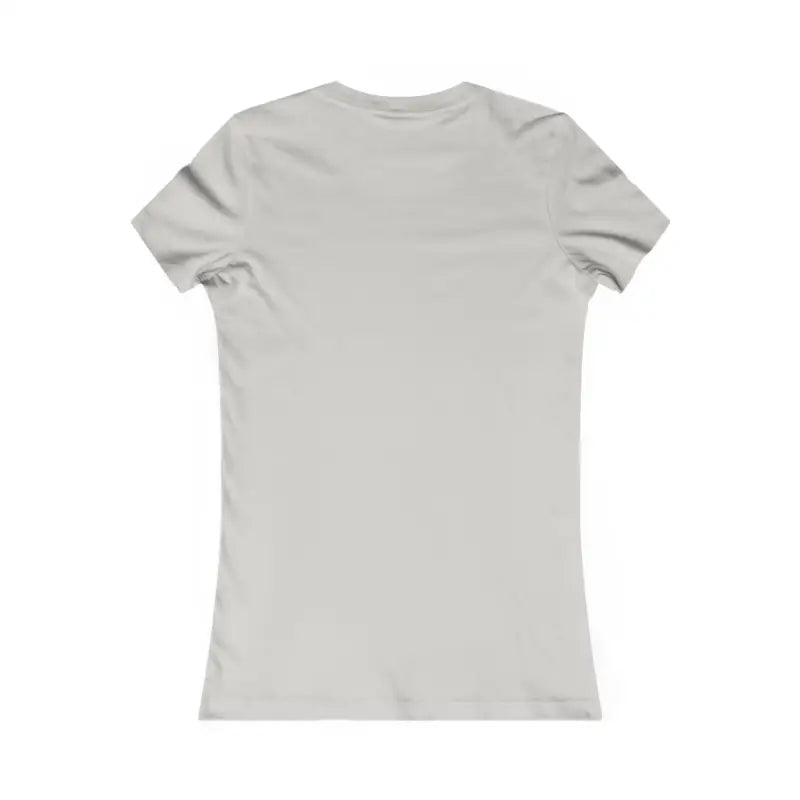 Plain light gray women’s crew neck short sleeve T-shirt from Made with Love collection