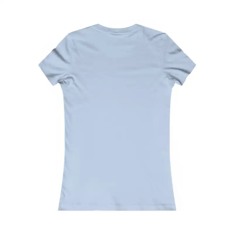 Plain light blue women’s short-sleeved T-shirt from Made with Love collection