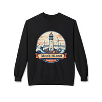 Lighthouse Graphic Sweatshirt Collection Cozy Block Island Sweatshirt - Ocean State Styles
