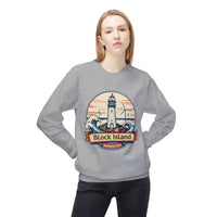 Lighthouse Graphic Sweatshirt Collection Cozy Block Island Sweatshirt - Ocean State Styles