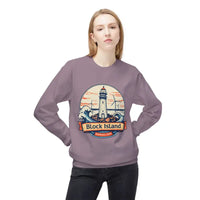 Lighthouse Graphic Sweatshirt Collection Cozy Block Island Sweatshirt - Ocean State Styles